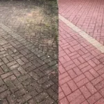 Pressure washing of pavers