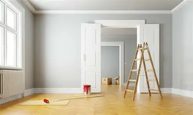 Finishing interior painting in a southwest Florida home.