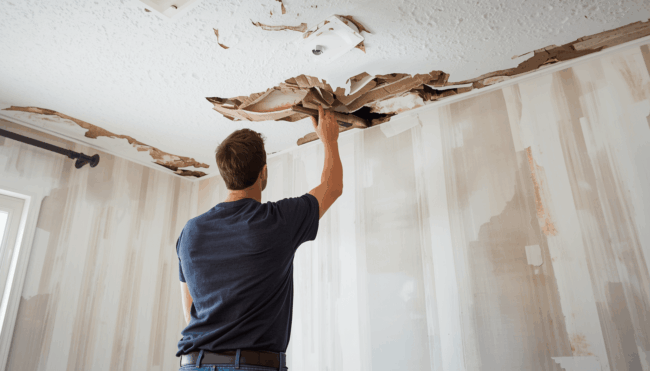 Water-Damaged Drywall Repair,